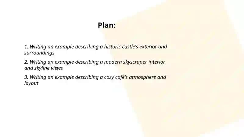 Writing an example of description of places buildings 2
