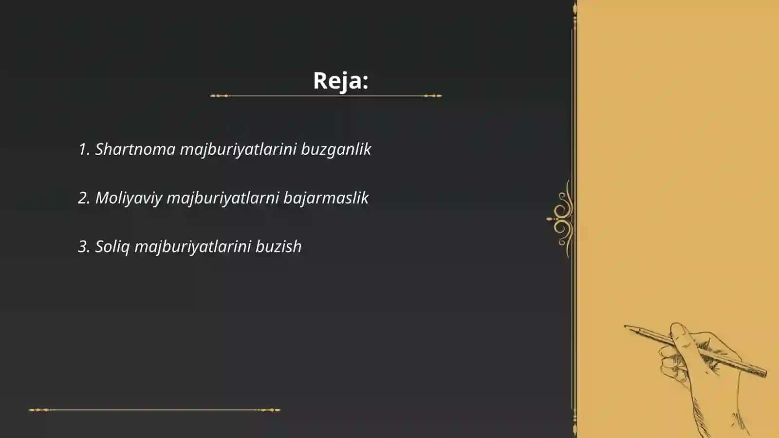 Shartnoma majburiyatlarini buzganlik 2