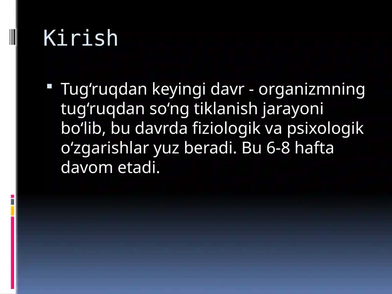 Fiziologik Tug‘ruqdan Keyingi Davr, Olib Borish Takitikasi va Ko‘krak Suti Bilan Emizish 2