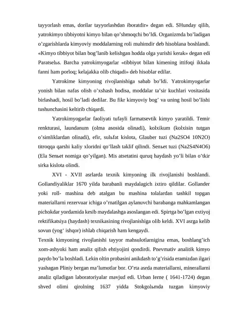 Kimyoviy oqimlarning birlashish davri 2