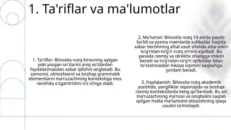 Indirect Speech 2