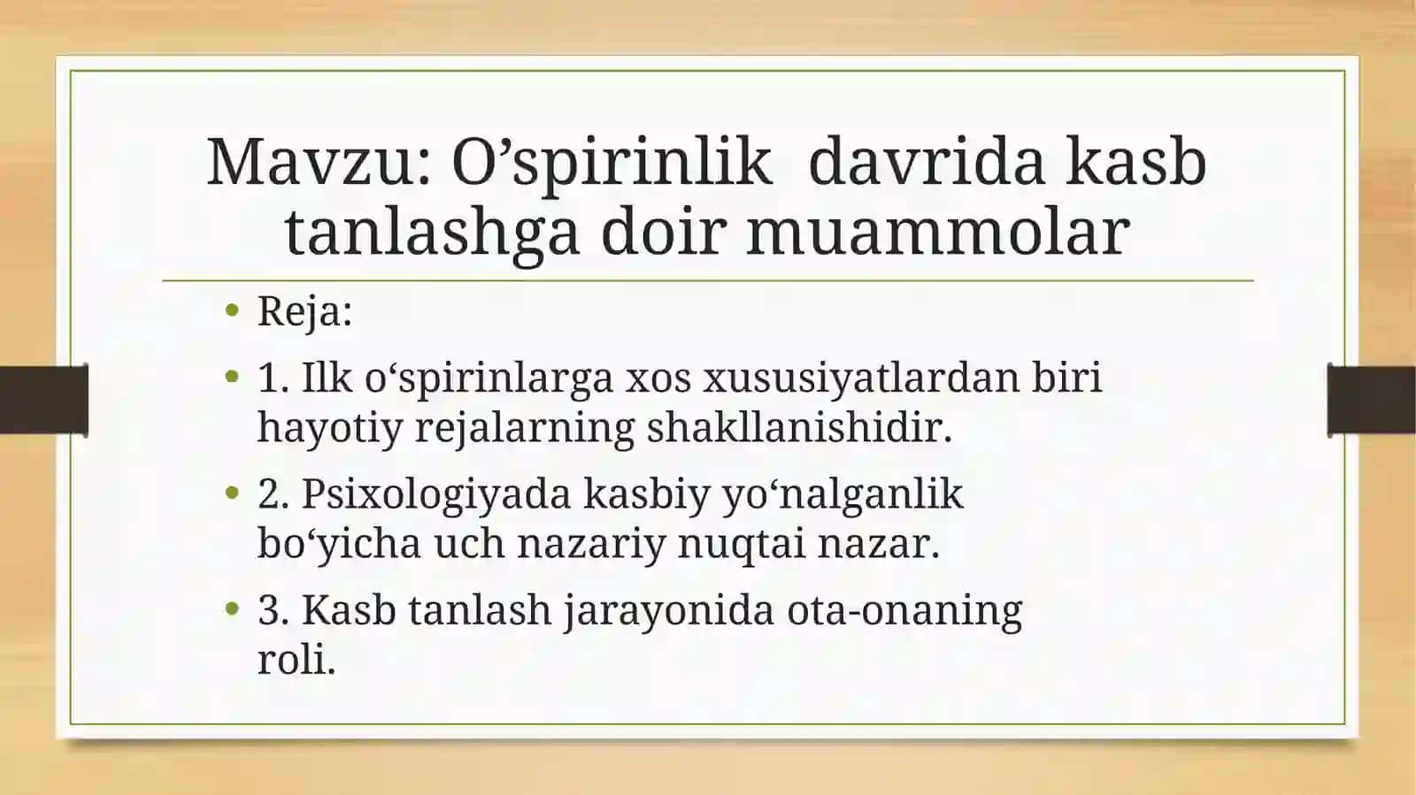 O’spirinlik davrida kasbtanlashga oid muammolar 2