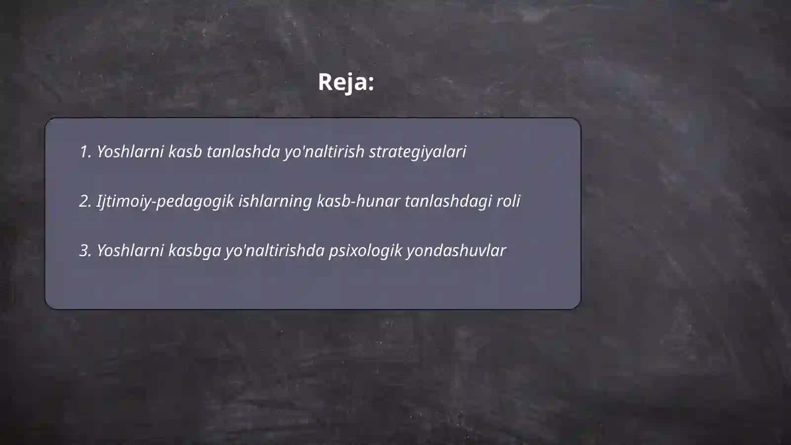 Yoshlarni kasb hunarga maqsadli yoʻnaltirishga doir Ijtimoiy-pedagogik ish 2