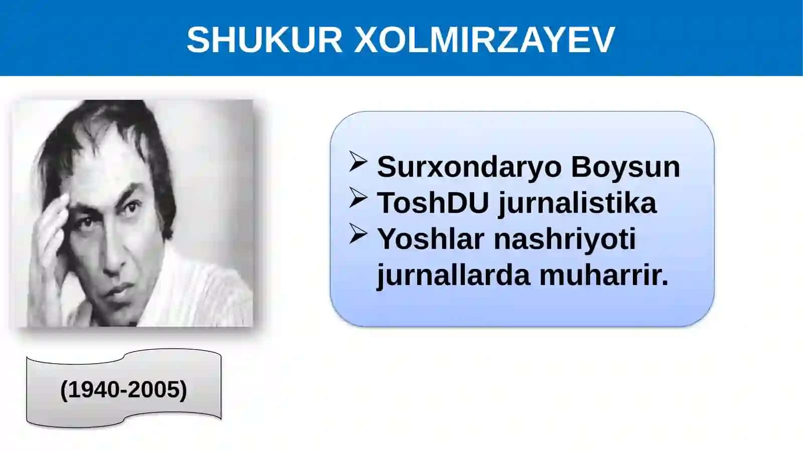 Shukur Xolmirzayev "Otegasi" hikoyasi 2
