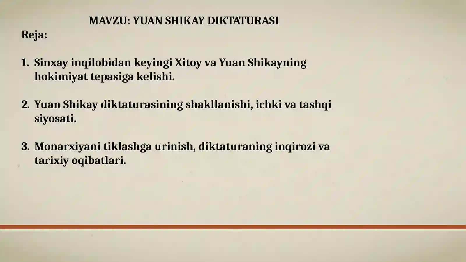 YUAN SHIKAY DIKTATURASI 2