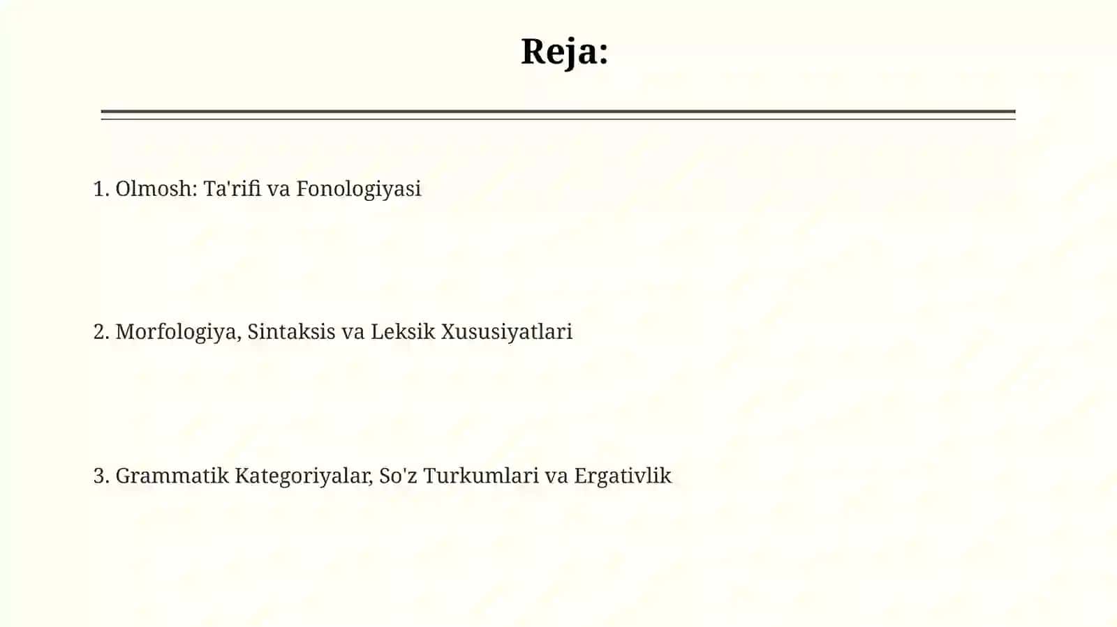 Olmosh uninggrammatikxususiyatlari 2