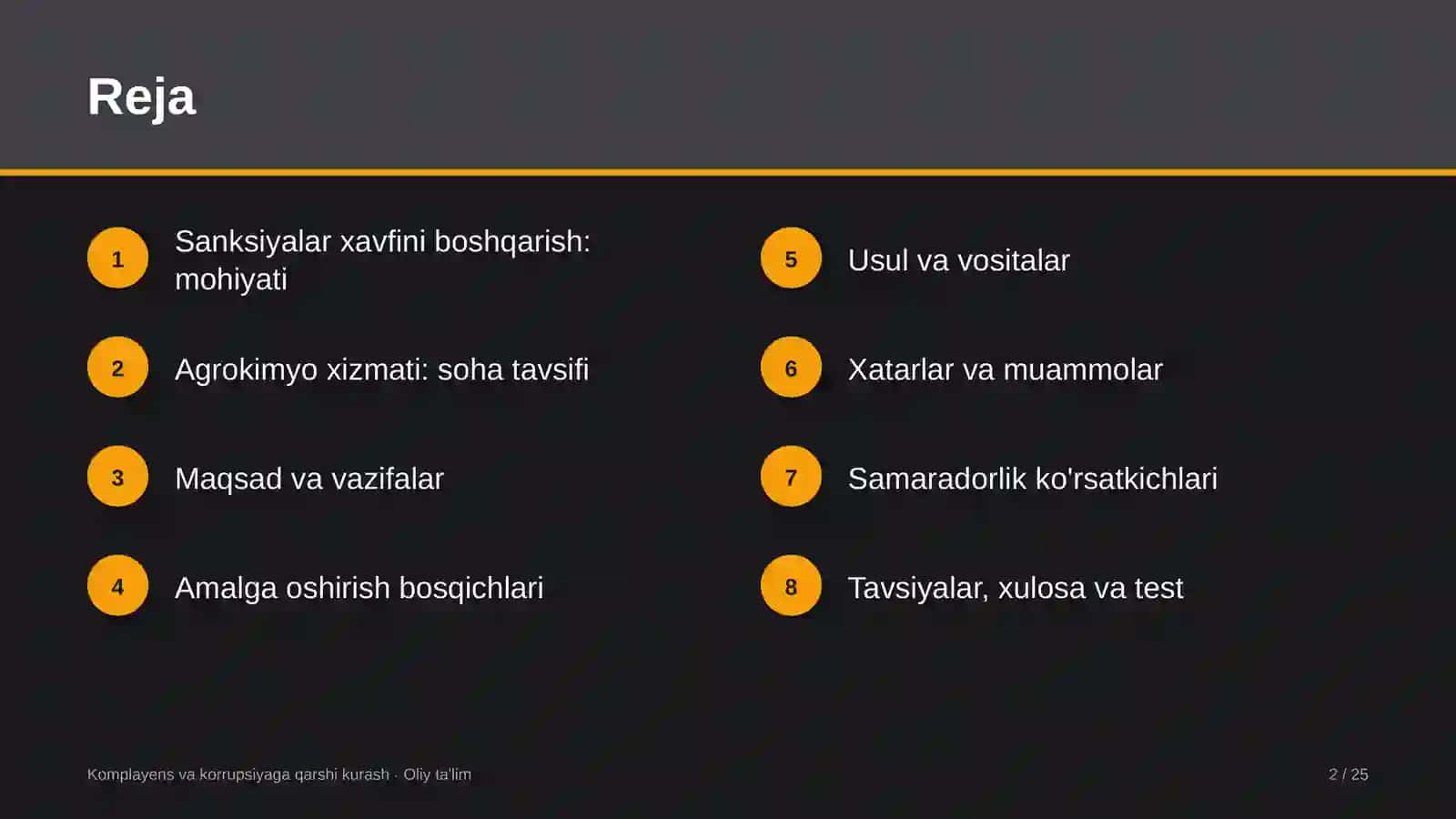 Agrokimyo xizmatida sanksiyalar xavfini boshqarish 2