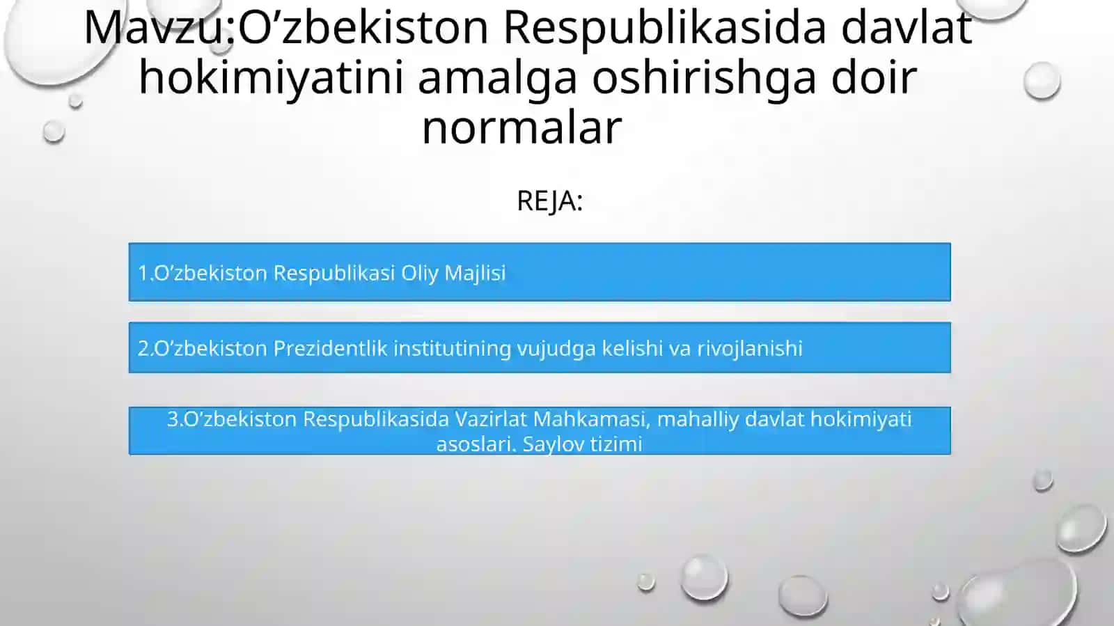 O’zbekiston Respublikasi Konstitutsiyasi 2