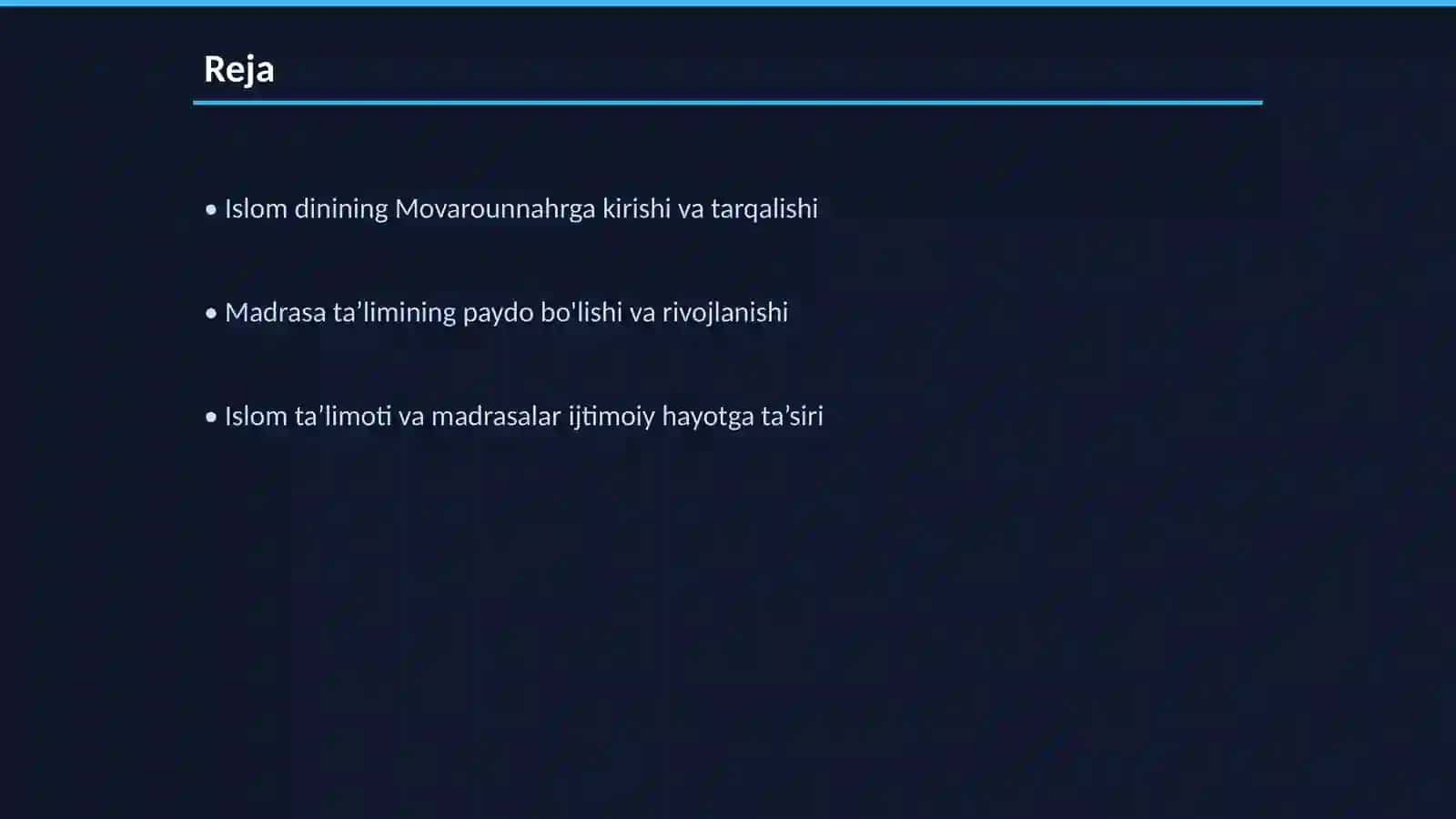 Islom dini Movarounnahrga ta'siri 2