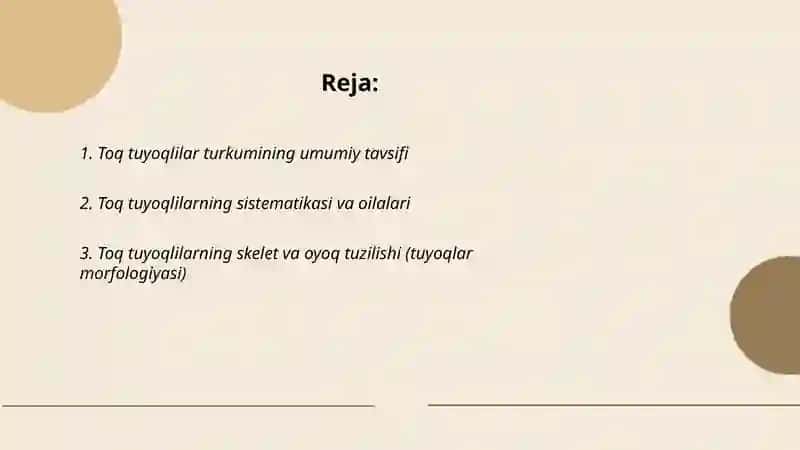 Toq tuyoqlilar turkumi va ularning vakillari 2