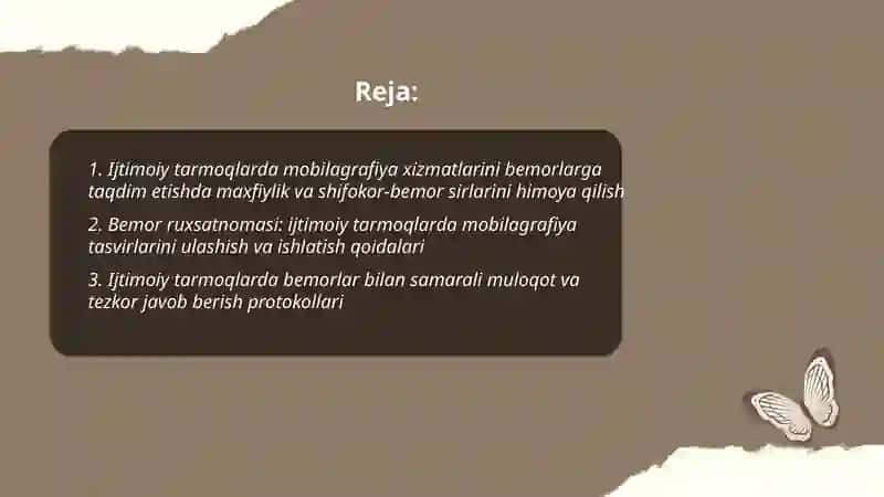 Mobilagrafiya ijtimoiy tarmoqlarda bemorlar bilan muloqot 2