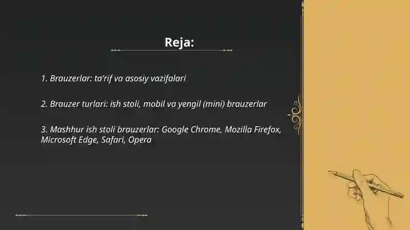 Brauzerlar va ularning turlari 2