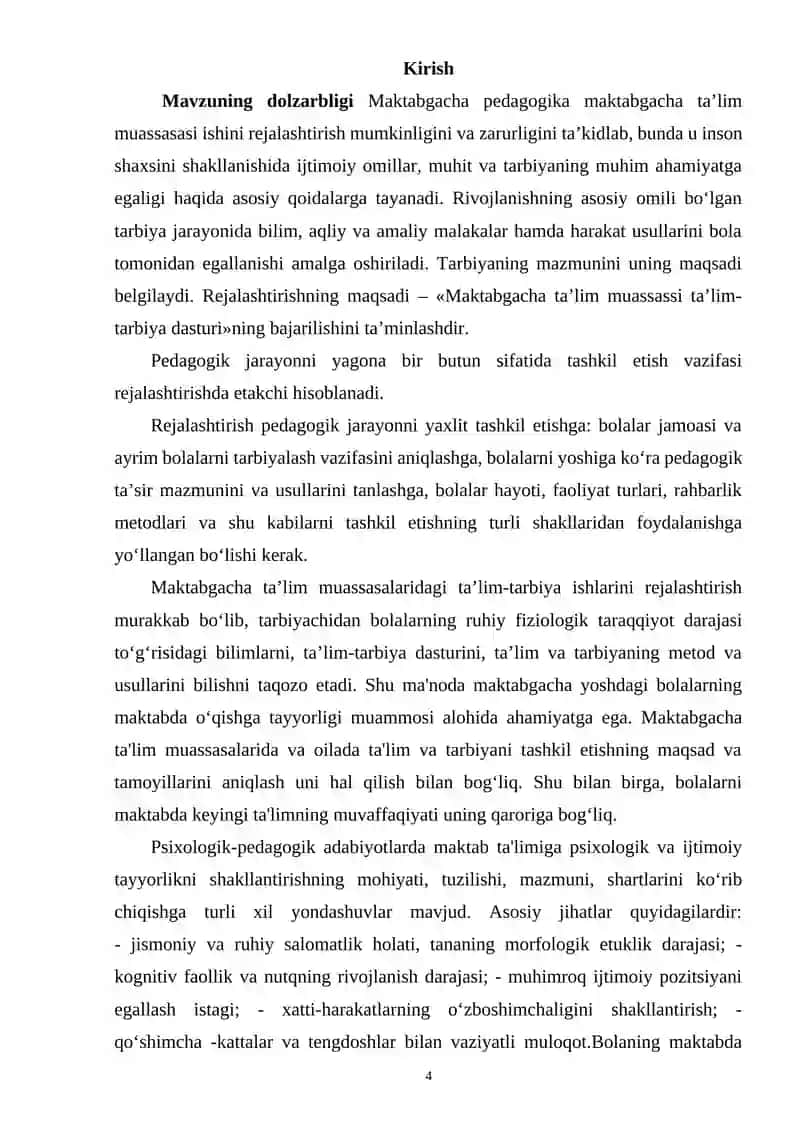MAKTABGACHA TA’LIM TASHKILOTLARIDA TA’LIM-TARBIYA ISHLARINI REJALASHTIRISH VA HISOBGA OLISH 2