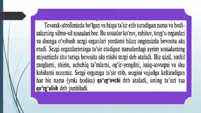 Sezgi hissiy bilish jarayoni asosi sifatida 2