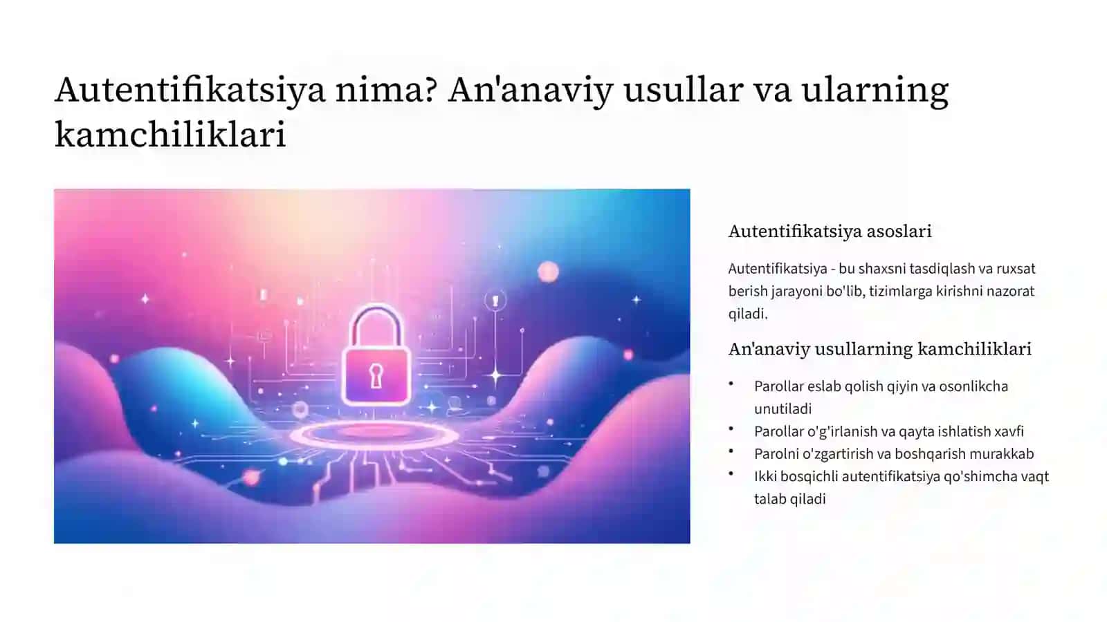Biometrik autentifikatsiyaning zamonaviy yondashuvi va uning amaliy qo'llanilishi 2