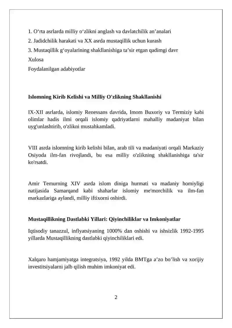 Oʻzbekistonda mustaqillik g‘oyalarining tarixiy asoslari 2