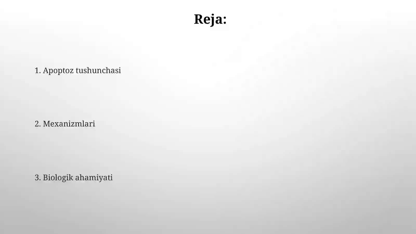 Hujayra apopozisi va uning biologik ahamiyati 2