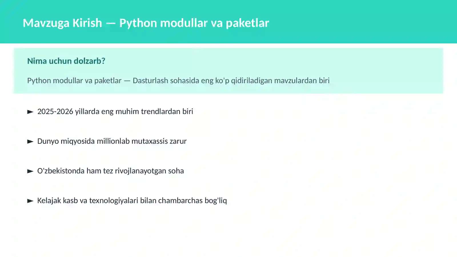 DASTURLASH | PYTHON DASTURLASH 2