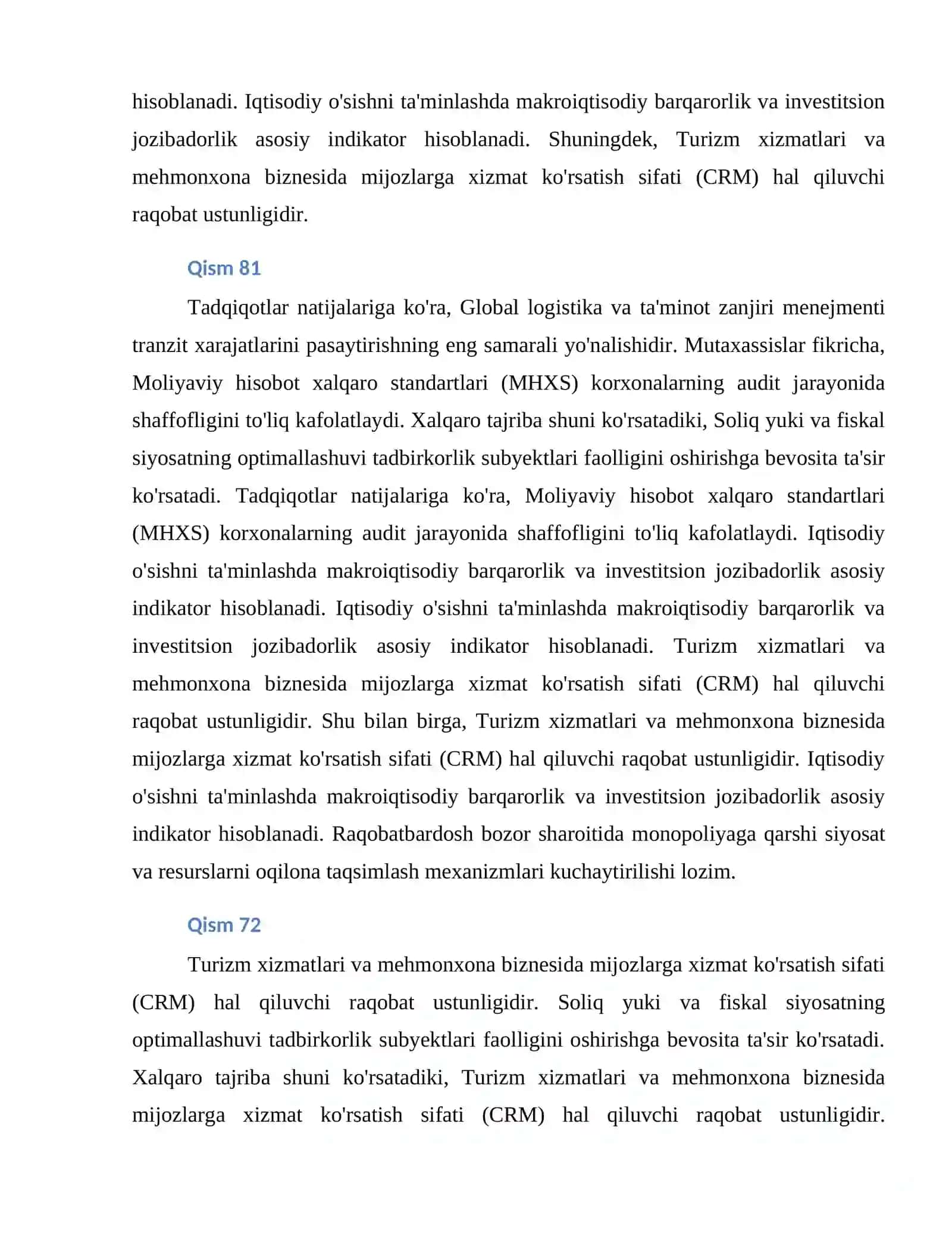 TRANSPORT LOGISTIKASI - AMALIY TOPSHIRIQLAR 2