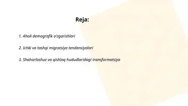 O‘zbekiston Respublikasidagi ijtimoiy o‘zgarishlar 2