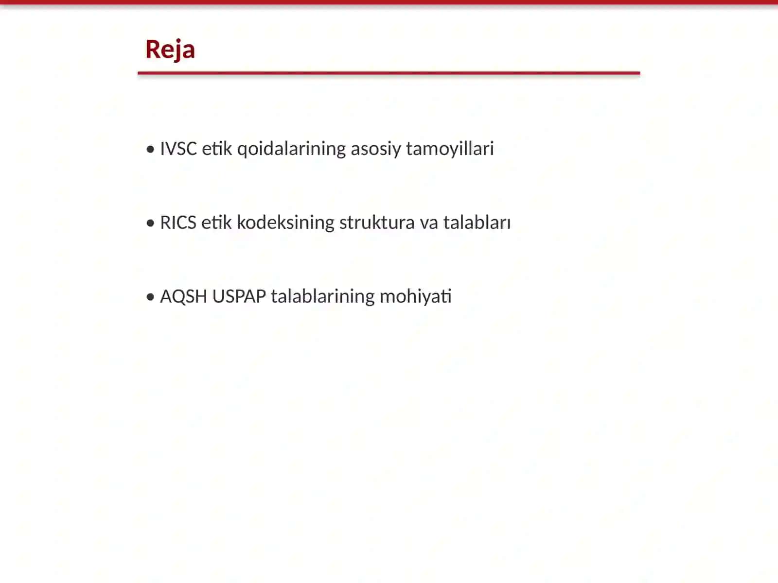 IVSC etik qoidalari 2