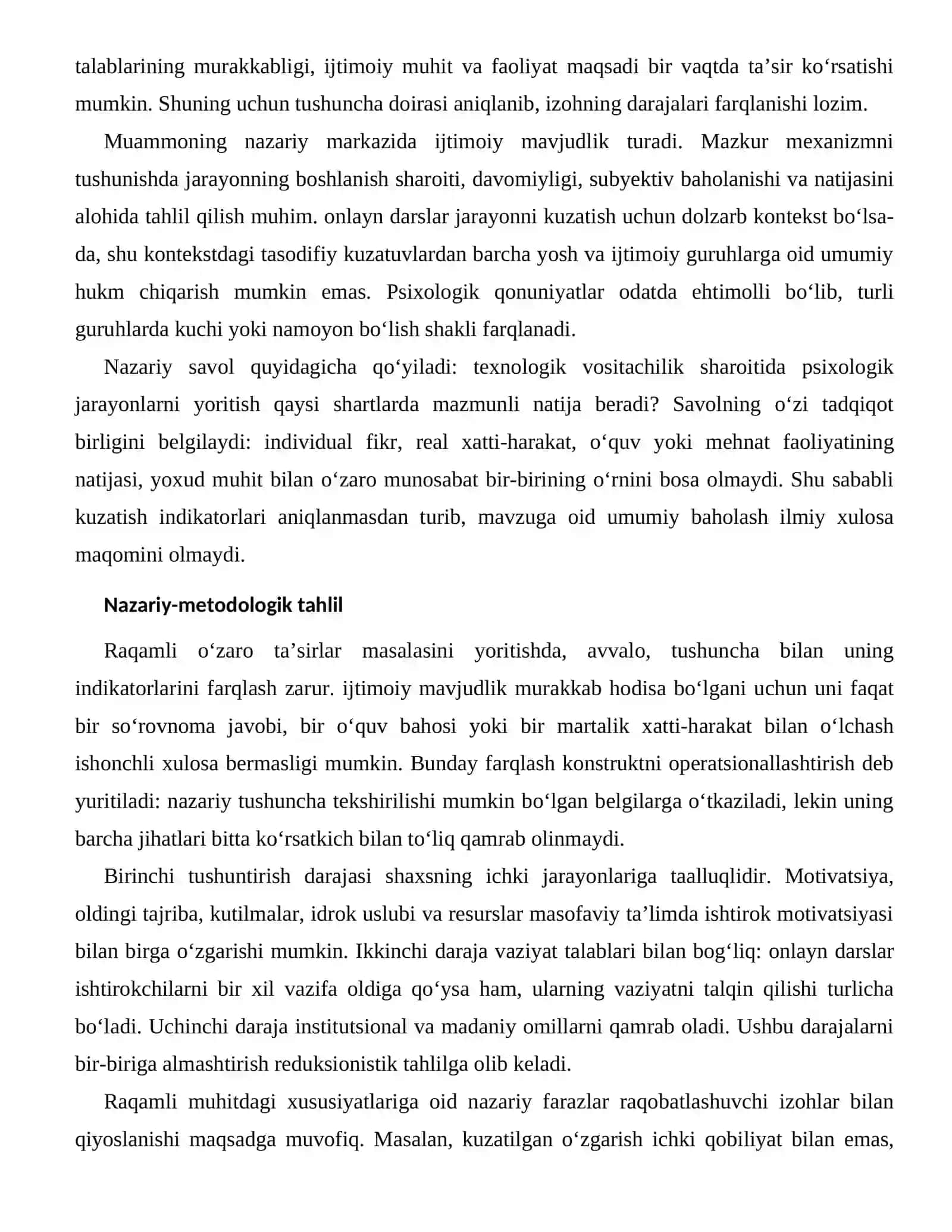 MASOFAVIY TA’LIMDA ISHTIROK MOTIVATSIYASI — RAQAMLI MUHITDAGI XUSUSIYATLARI 2