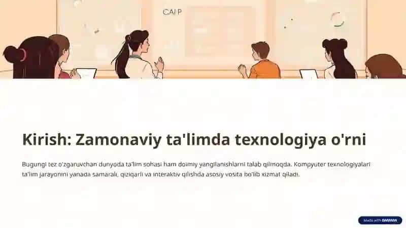 Kompyuter texnologiyalari yordamida o'quv 2