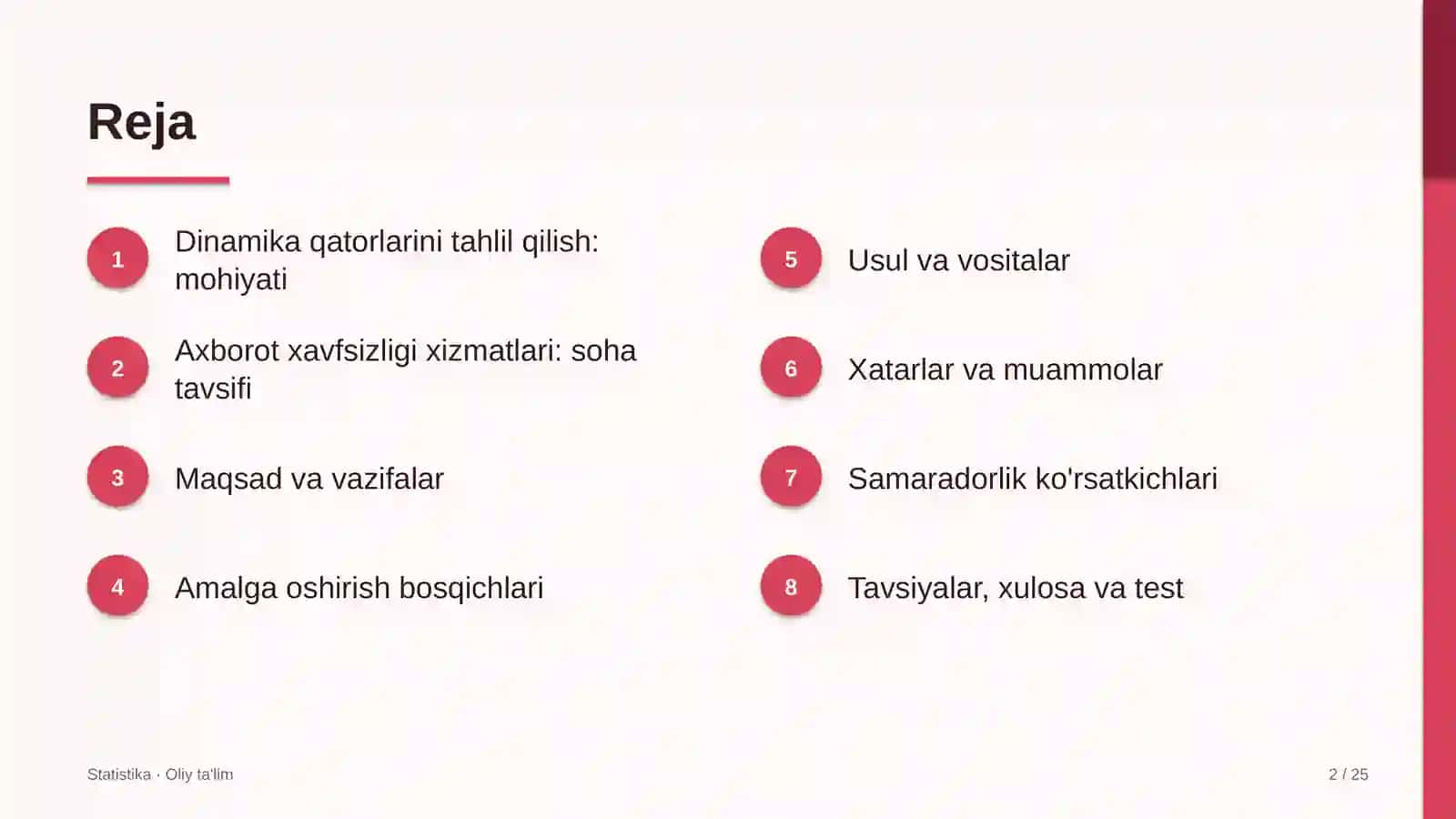 Dinamika qatorlarini tahlil qilish: mohiyati 2