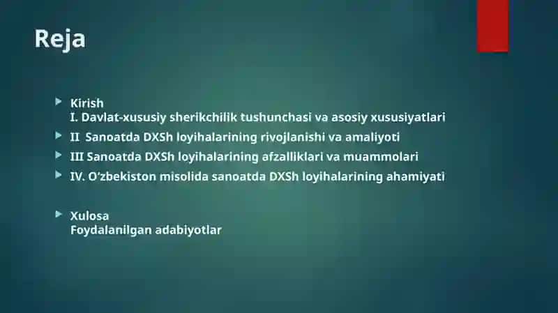 Sanoatdadavlat-xususiysherikchilikloyihalariningahamiyati 2