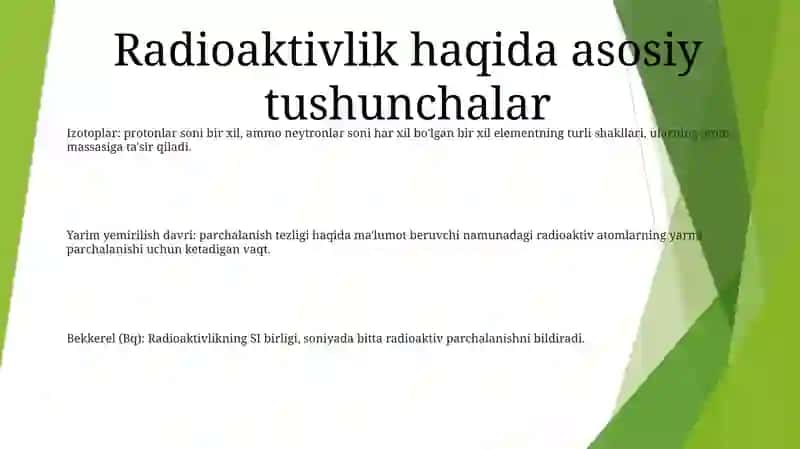 Biofizika. Radioaktivlik 2
