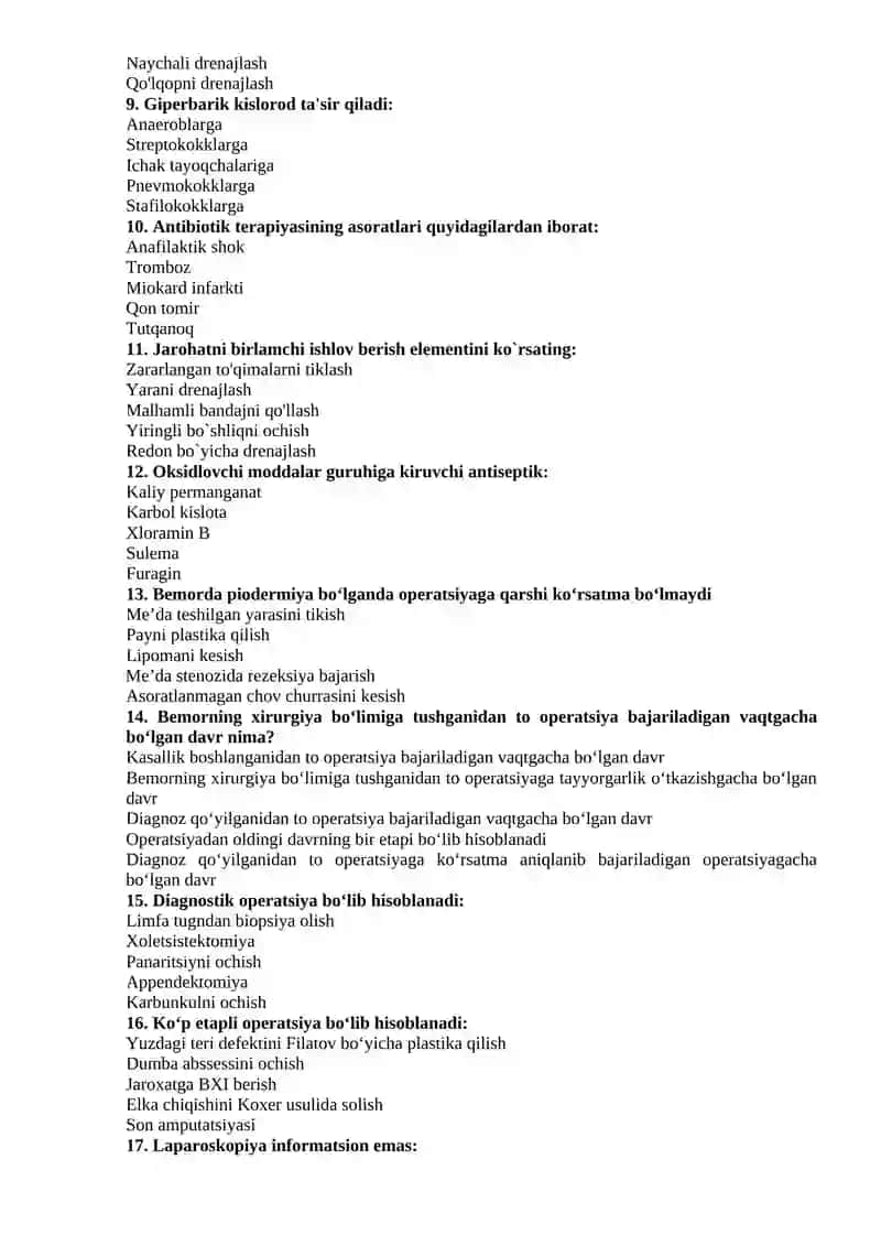 Tibbiyot kasbiga kirish (xirurgiya) 2
