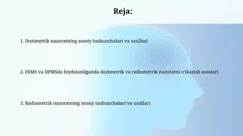 DPMlarda INMlardan foydalanilganda dozimetrik va radiometrik nazorat òtkazishning asoslari 2