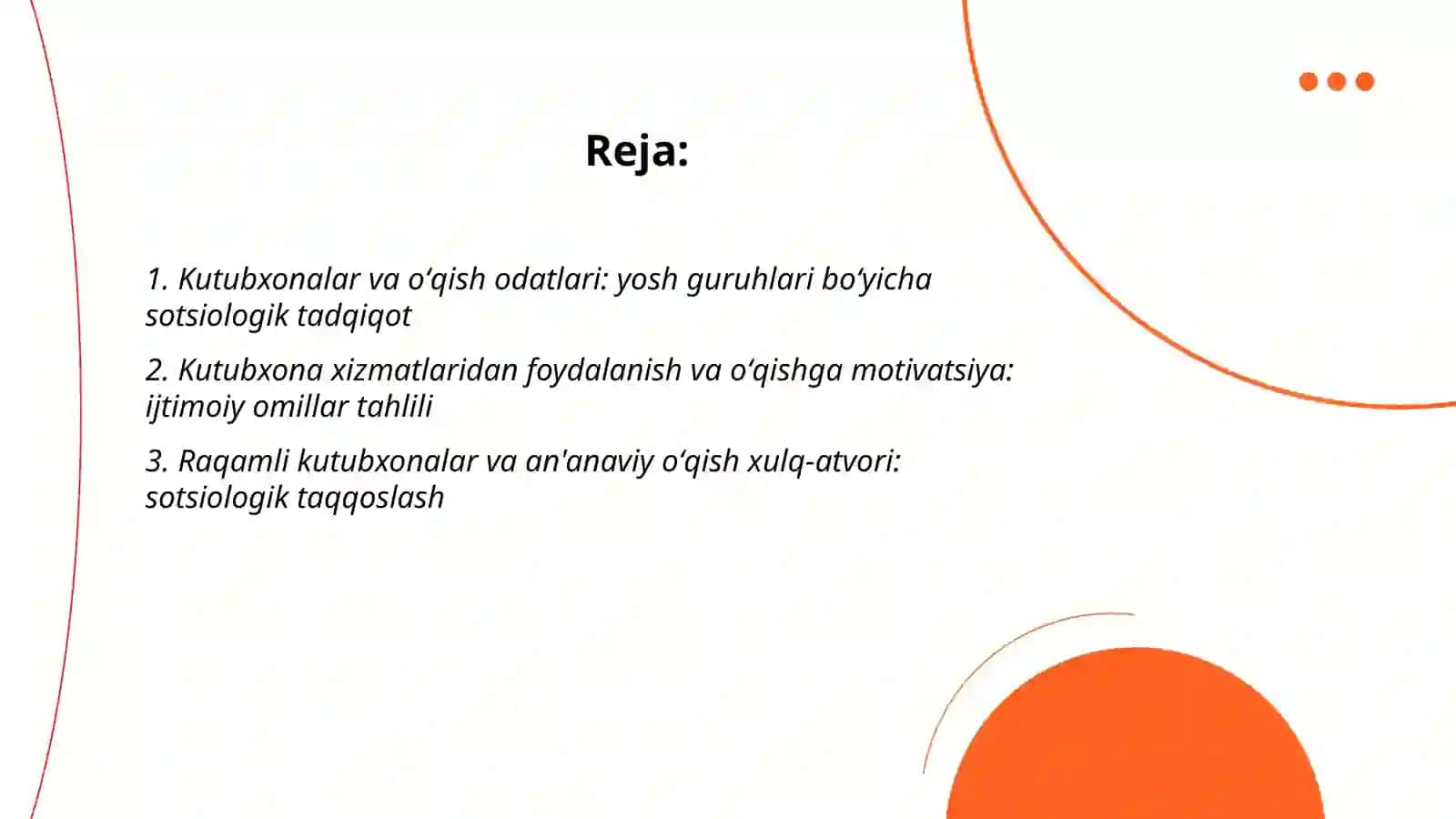 Kutubxonalar oʻqish buyucha sotsiologik tadqiqotlar 2