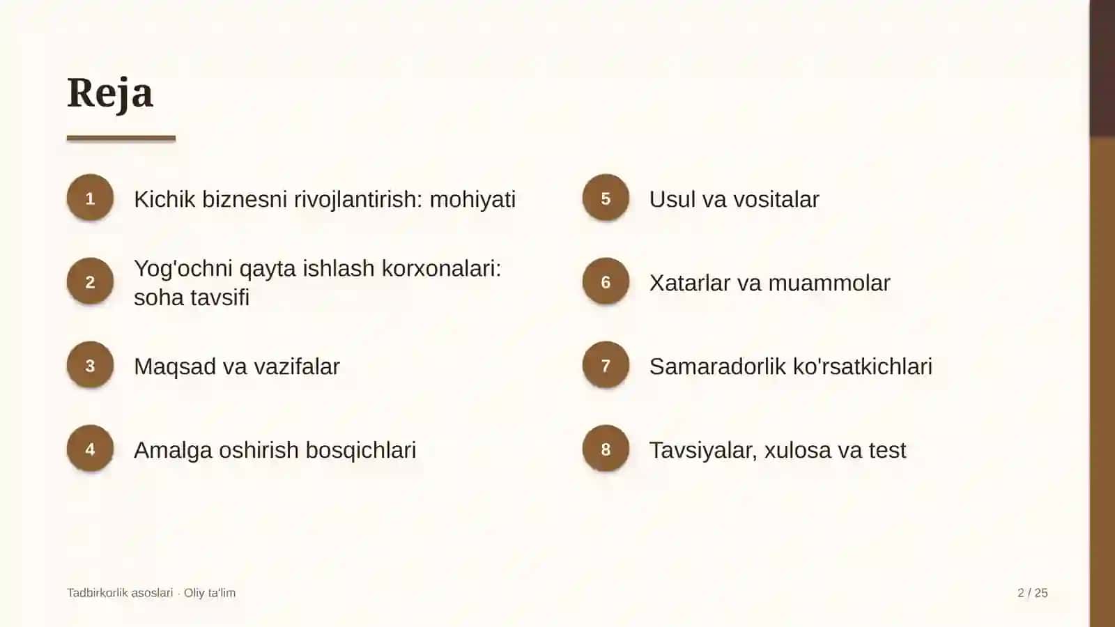 Yog'ochni qayta ishlash korxonalarida kichik biznesni rivojlantirish 2