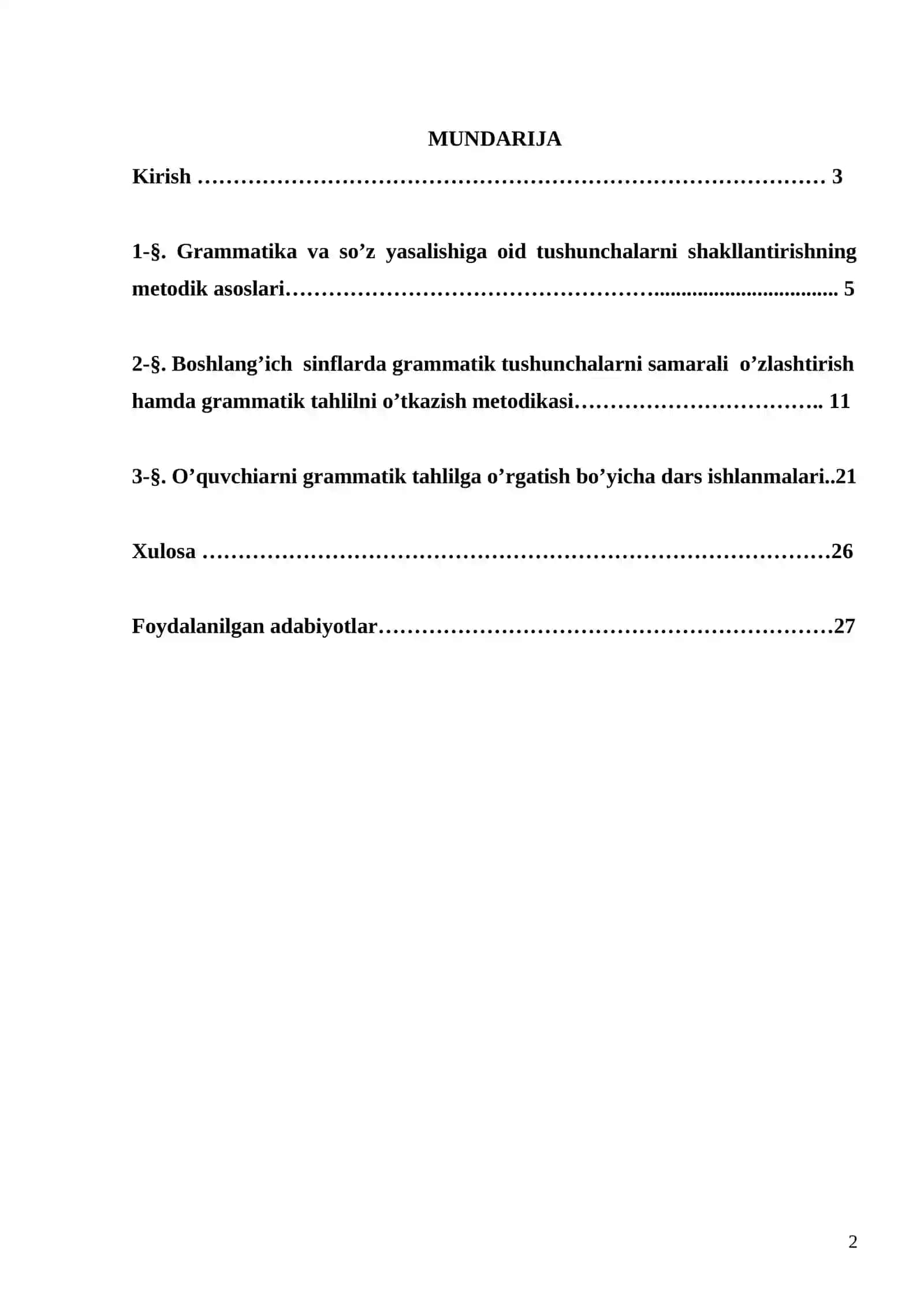 Boshlang’ich sinflarda grammatik tahlilni o’tkazish metodikasi 2