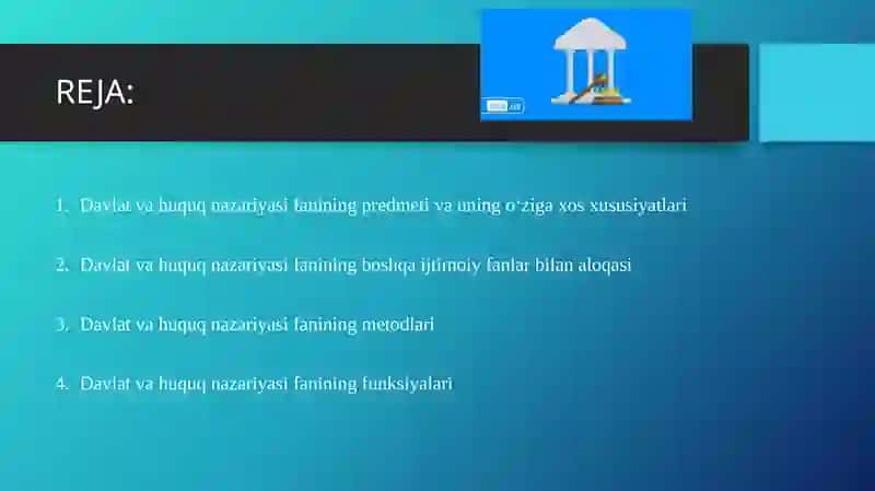 Davlat va huquq nazariyasining predmeti va metodlari 2