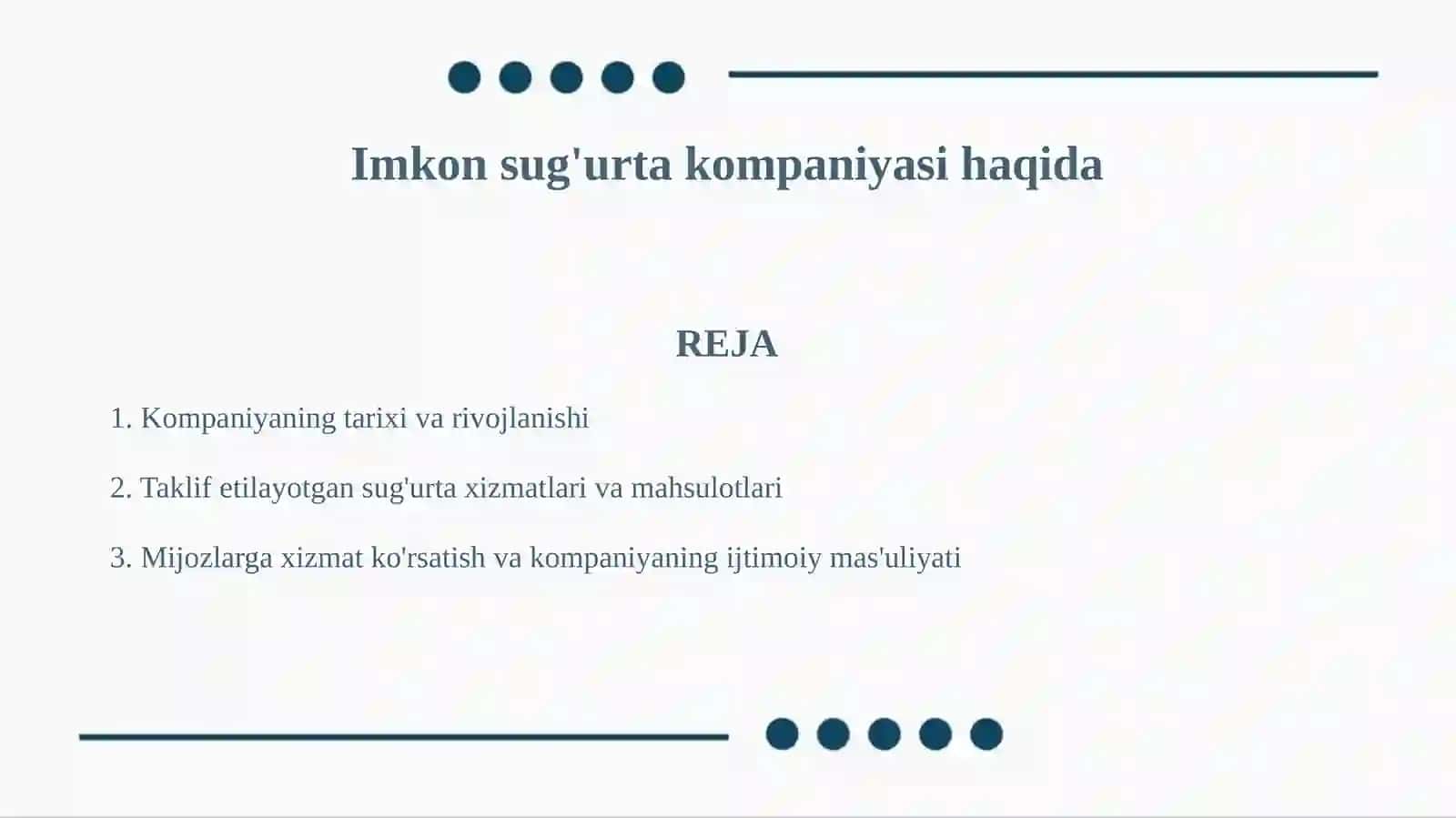 Imkon sug'urta haqida 2