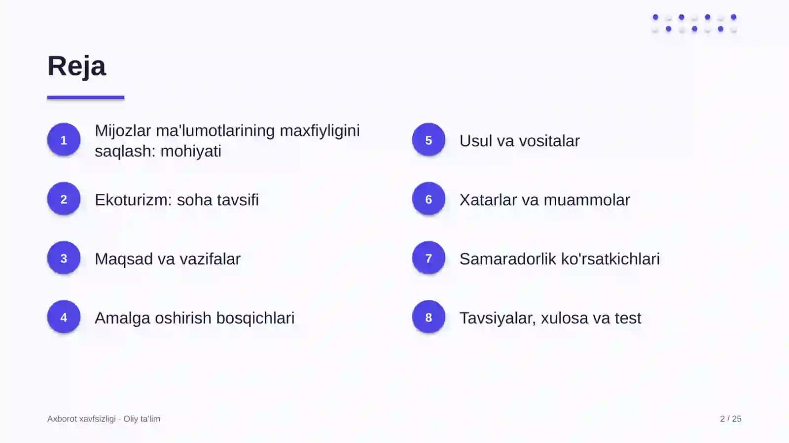 Ekoturizmda mijozlar ma'lumotlarining maxfiyligini saqlash 2