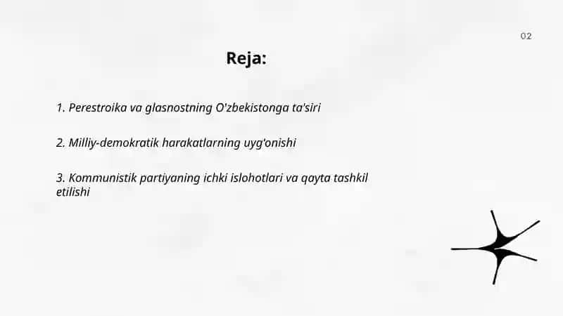 Mustaqillikka erishish arafasida Òzbekistondagi ijtimoiy siyosiy jarayonlar 2