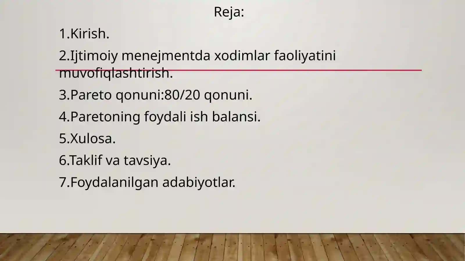 Ijtimoiy menejmentda xodimlar faoliyatini muvofiqlashtirishda Pareto prinsipi. 2