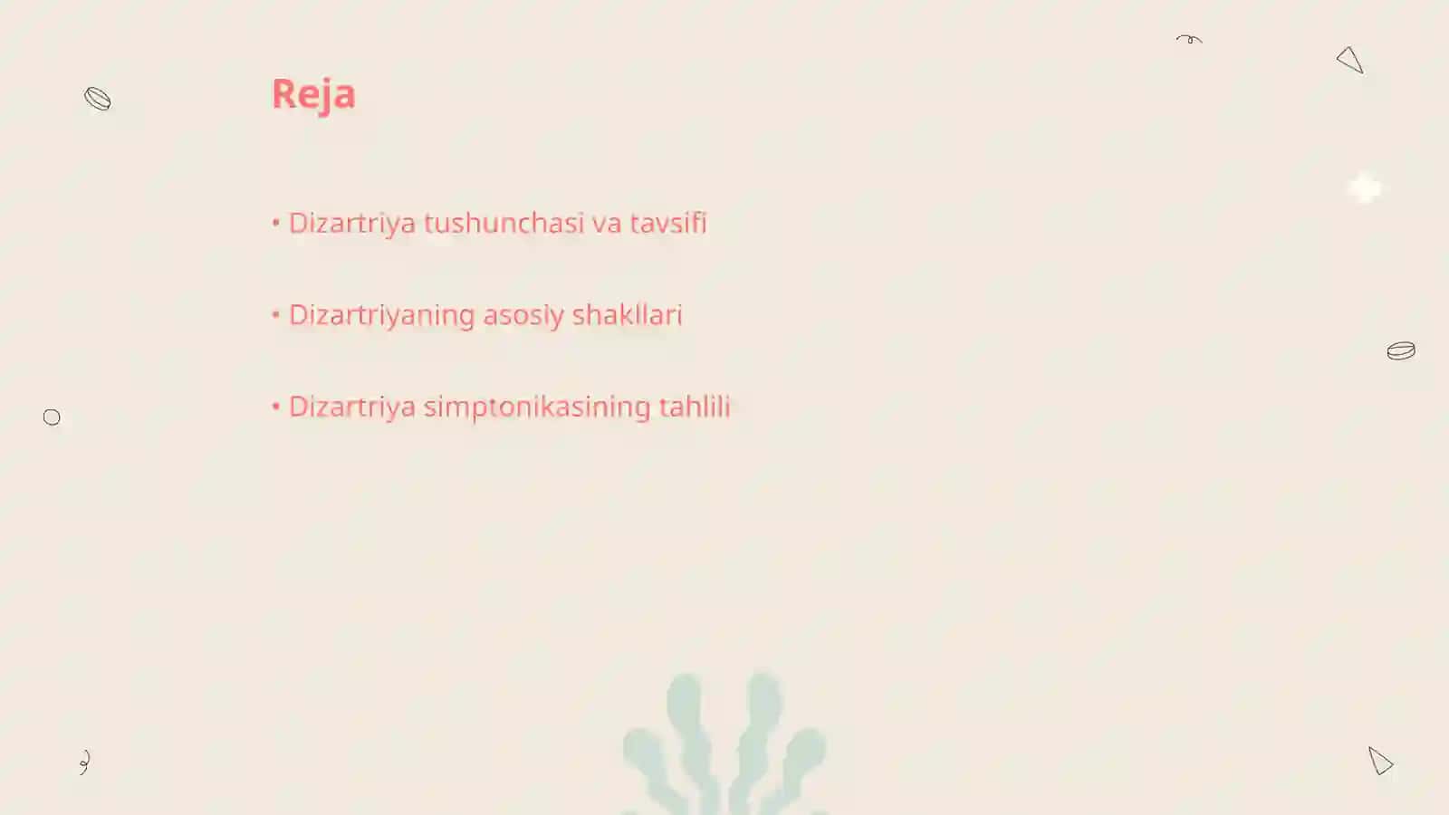 Dizartriya shakllarini sxemalashtiring 2