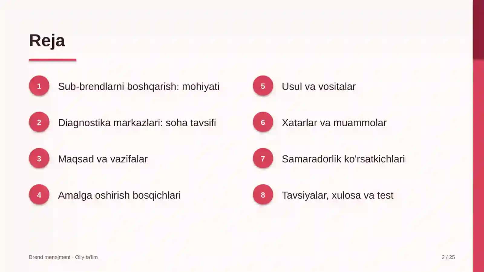 Diagnostika markazlarida sub-brendlarni boshqarish 2