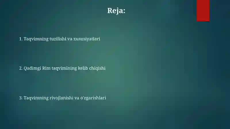 Qadimgi Rim kalendari yaratilishi 2