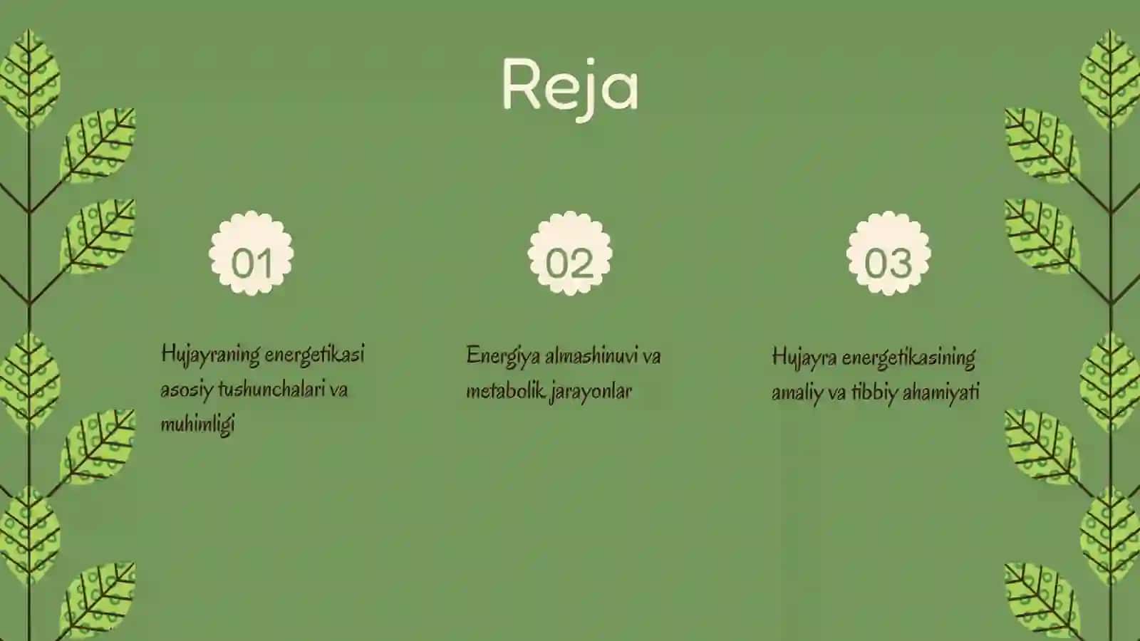 Hujayraning energetikasi haqida 2
