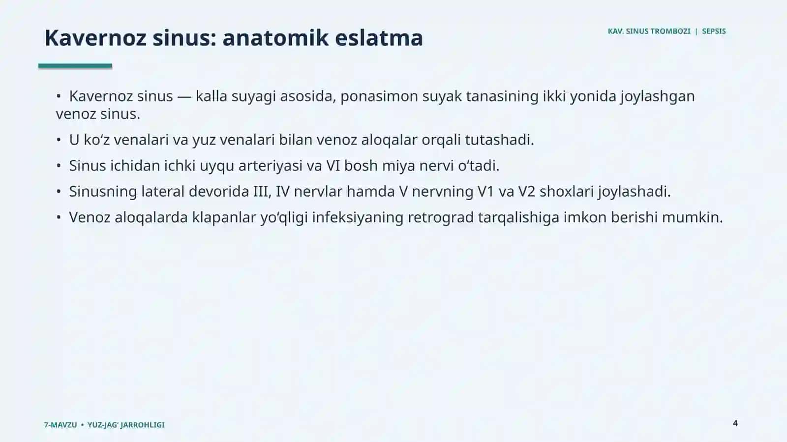 YUZ-JAG‘ SOHASINING YALLIG‘LANISH KASALLIKLARI ASORATLARI 2