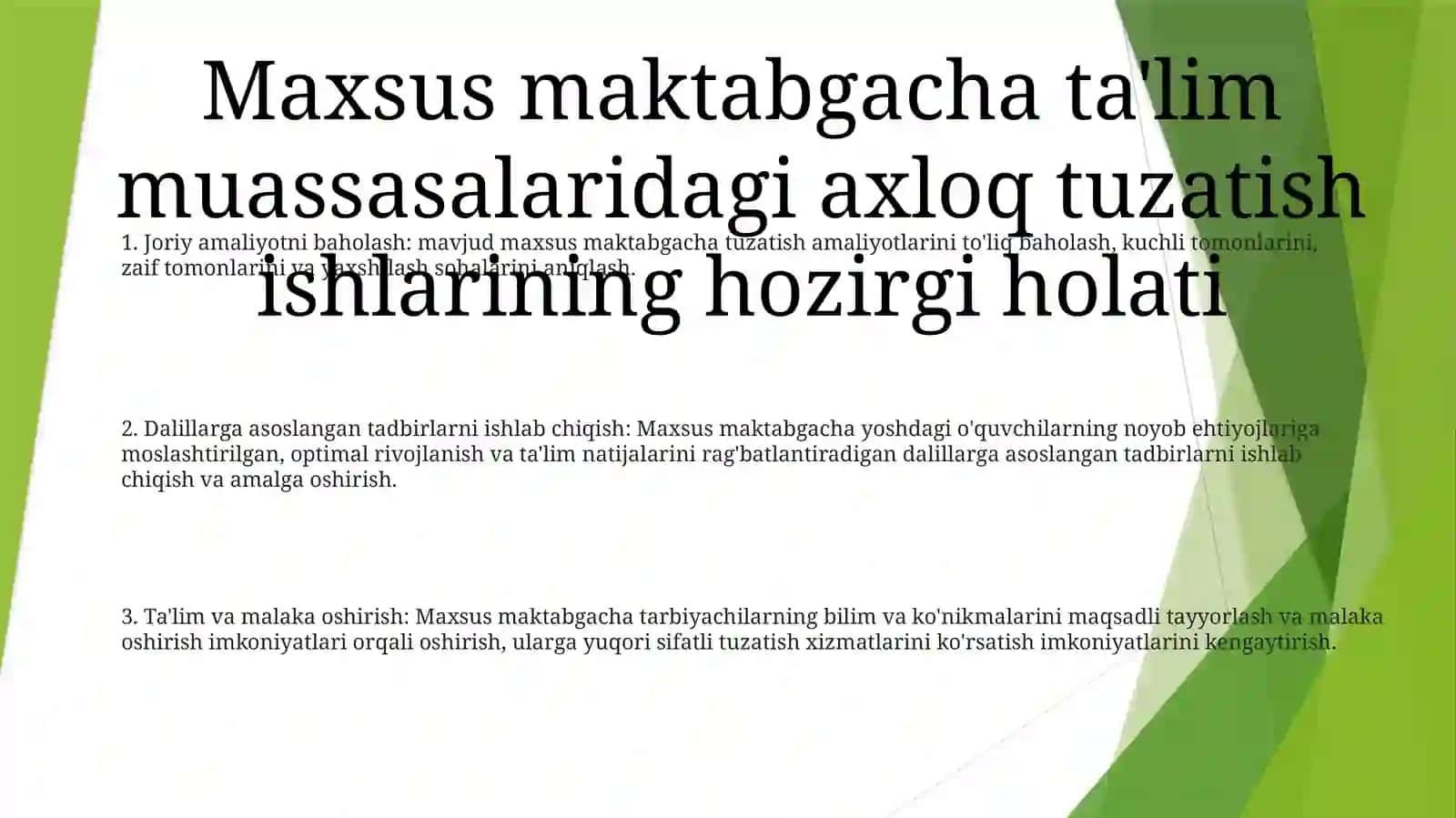 Maxsus Maktabgacha TaʼLim Tizimida Korreksion IshlarSamaradorliginiOshiri 2