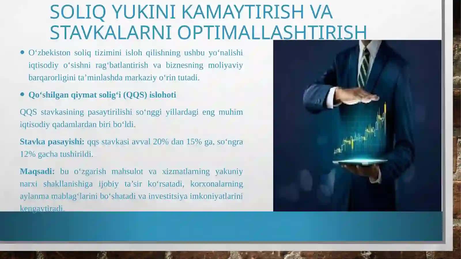 O’zbekiston soliq tizimini islloh qilishning asosiy yo’nalishlari 2