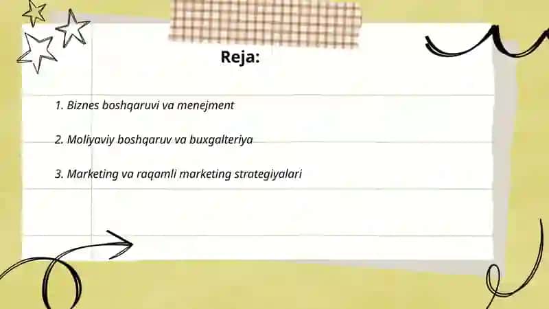 Biznes boshqaruvi va menejment 2