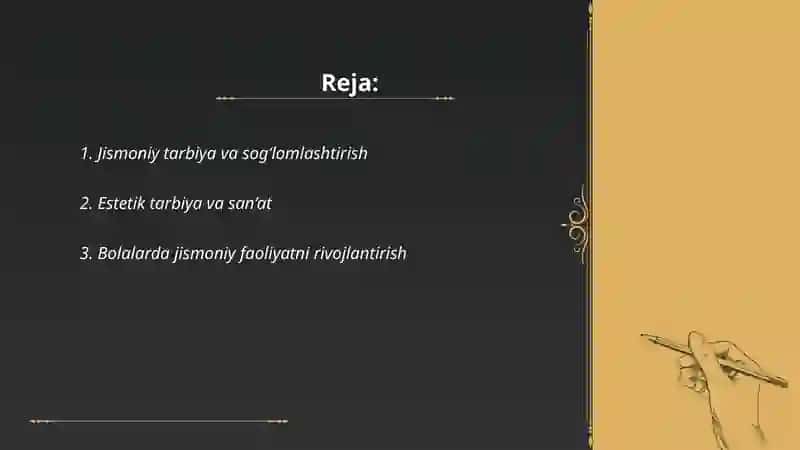 Jismoniy va estetik tarbiya 2