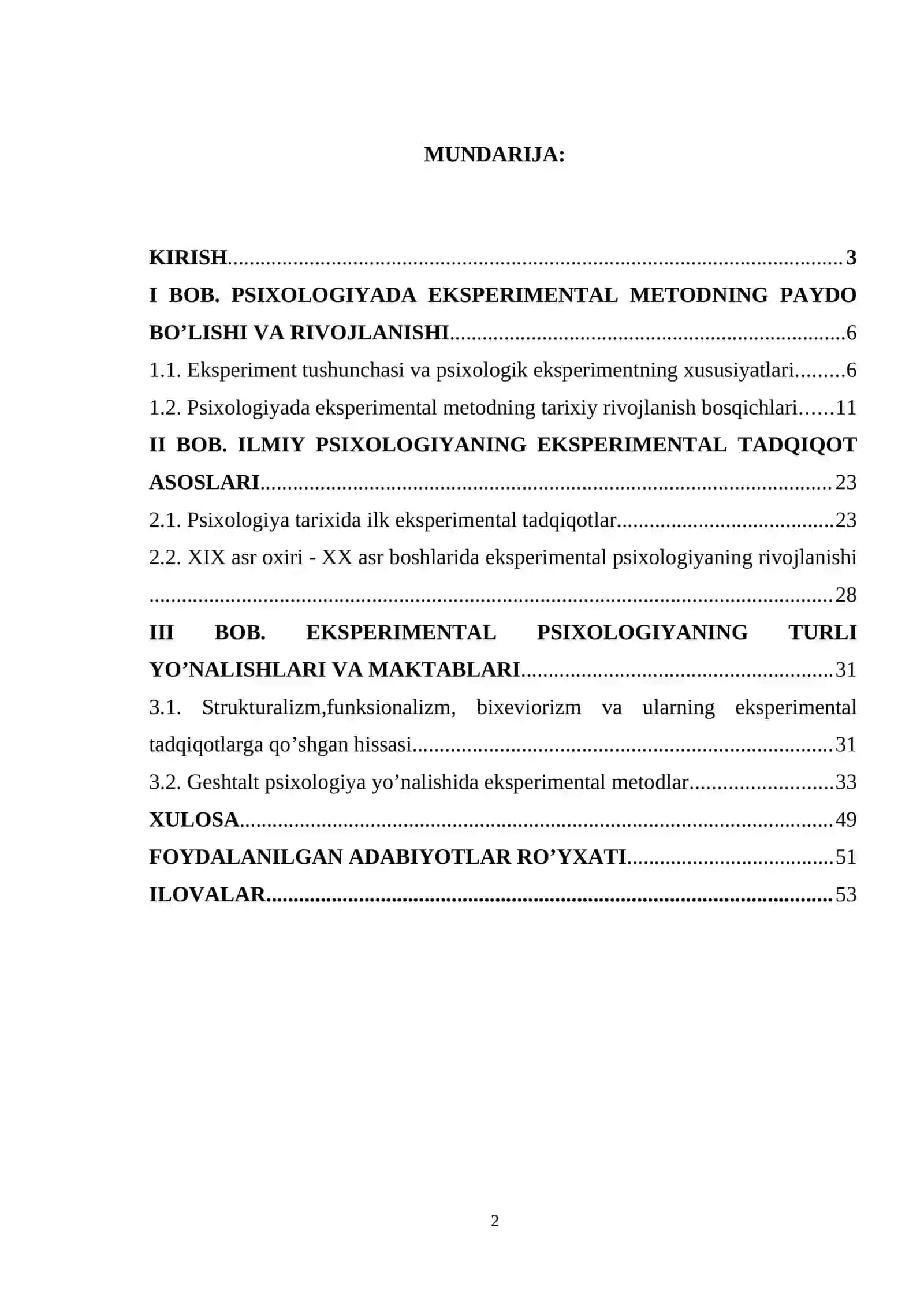 РSIXОLОGIYАDА EKSРERIMENTАL METОDINING TАRIXI 2